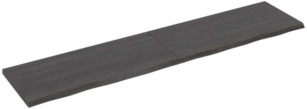 Vonios stalviršis, tamsiai rudas, 220x50x(2-4) cm, mediena