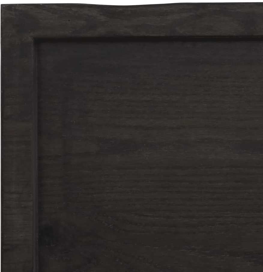 Vonios stalviršis, tamsiai rudas, 220x50x(2-4) cm, mediena