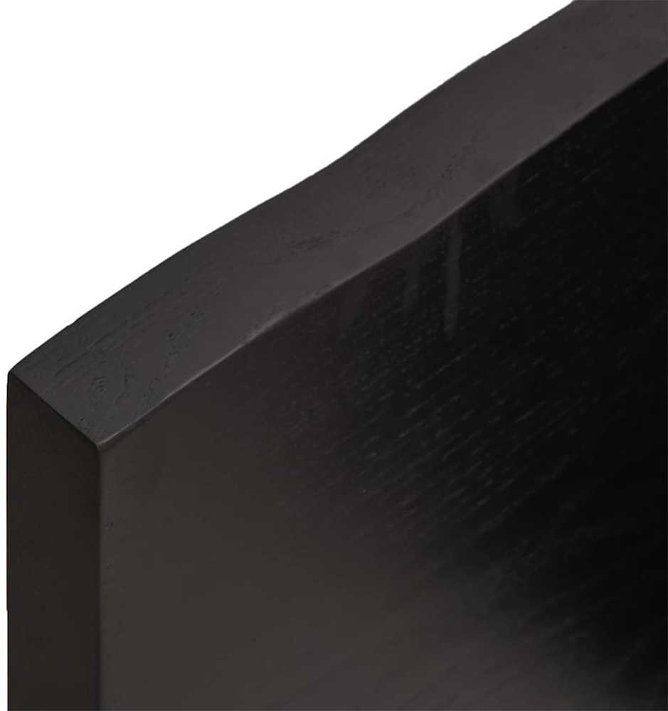 Vonios stalviršis, tamsiai rudas, 220x50x(2-4) cm, mediena
