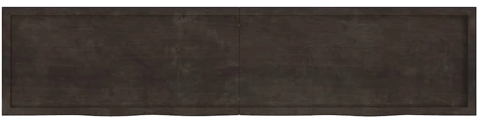 Vonios stalviršis, tamsiai rudas, 220x50x(2-4) cm, mediena