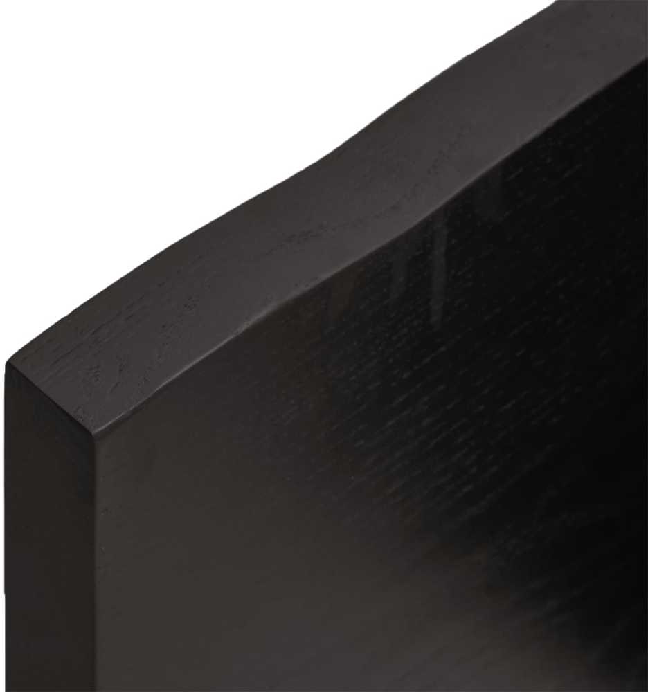 Vonios stalviršis, tamsiai rudas, 220x50x(2-4) cm, mediena