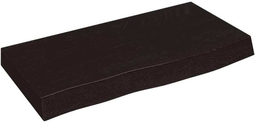 Vonios stalviršis, tamsiai rudas, 60x30x(2-6)cm, mediena