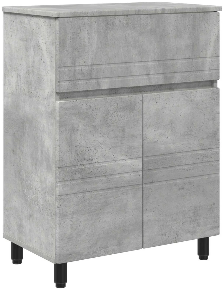 Vonios tualeto komplektas Betono pilka 60 x 35 x 80 cm