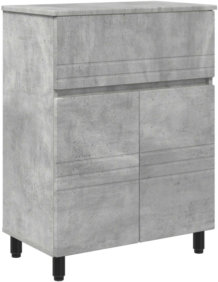 Vonios tualeto komplektas Betono pilka 60 x 35 x 80 cm