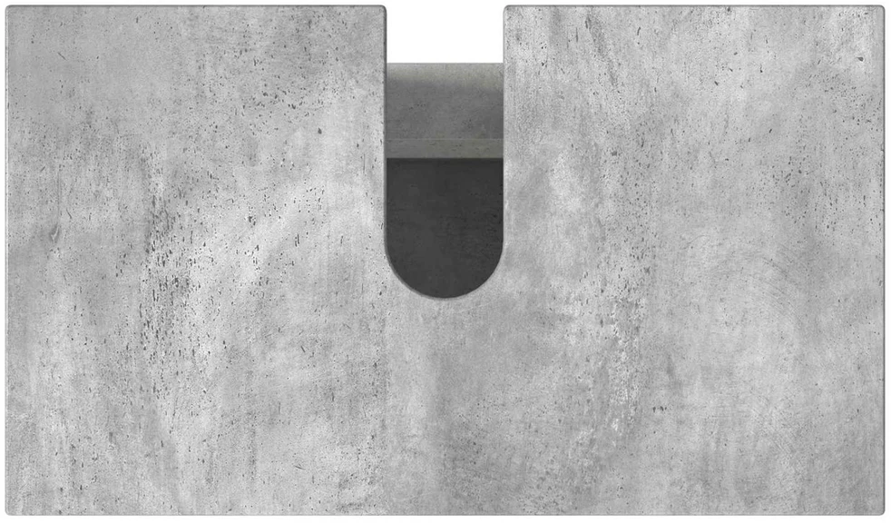 Vonios tualeto komplektas Betono pilka 60 x 35 x 60 cm
