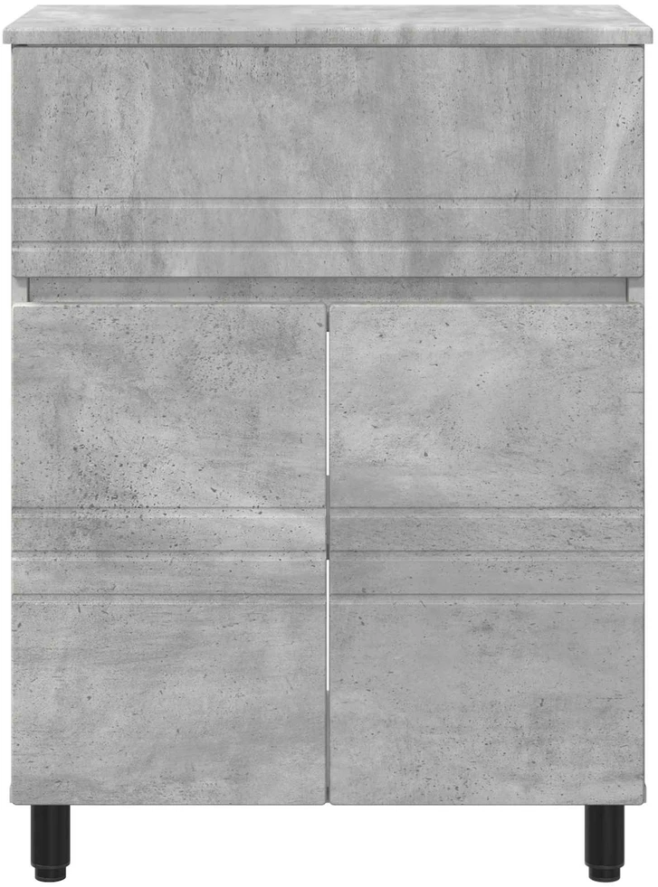 Vonios tualeto komplektas Betono pilka 60 x 35 x 80 cm
