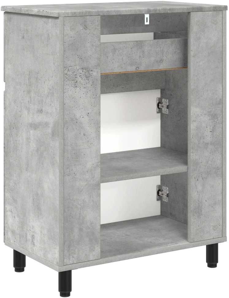 Vonios tualeto komplektas Betono pilka 60 x 35 x 80 cm