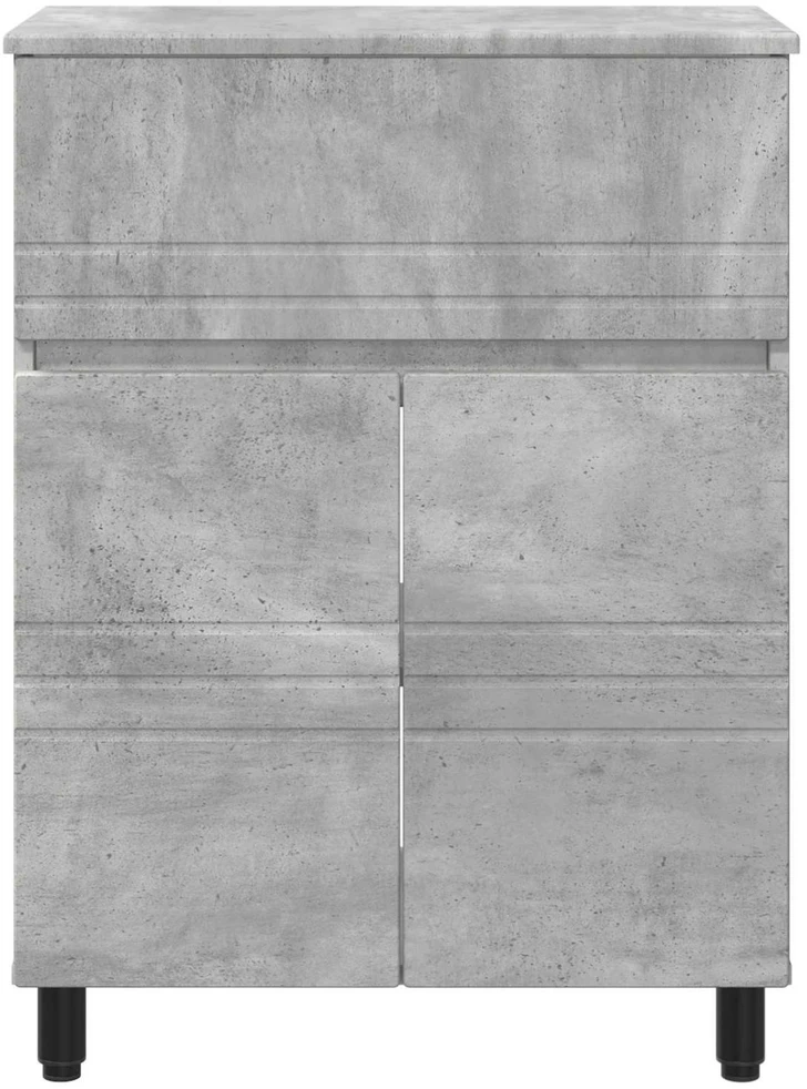 Vonios tualeto komplektas Betono pilka 60 x 35 x 80 cm