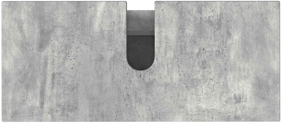 Vonios tualeto komplektas Betono pilka 80 x 35 x 60 cm