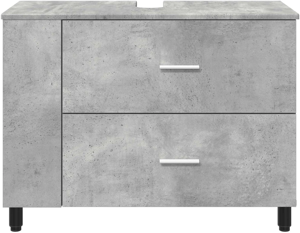 Vonios tualeto komplektas Betono pilka 80 x 35 x 60 cm