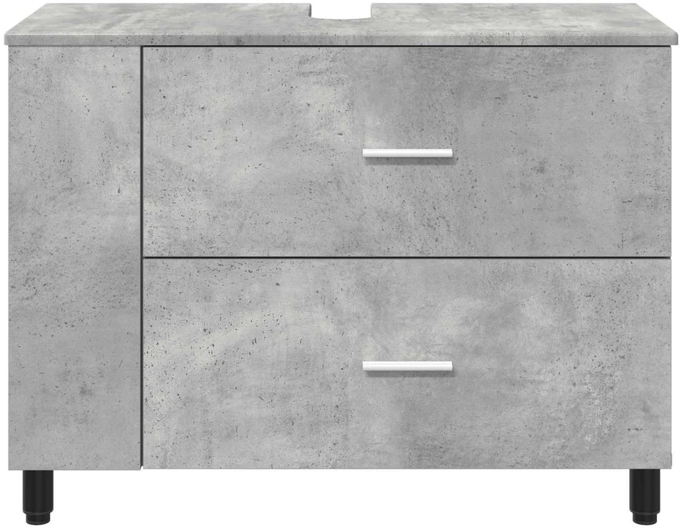 Vonios tualeto komplektas Betono pilka 80 x 35 x 60 cm