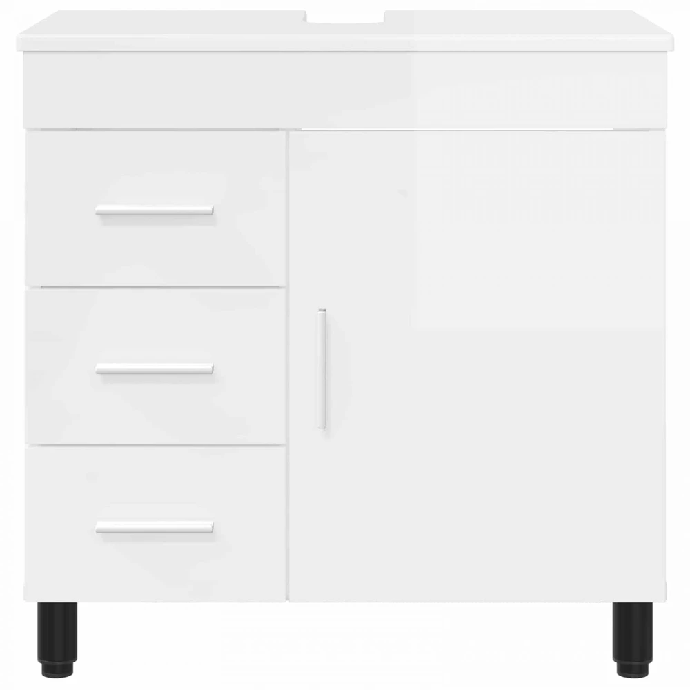 Vonios tualeto komplektas Itin blizgi balta 60 x 35 x 60 cm