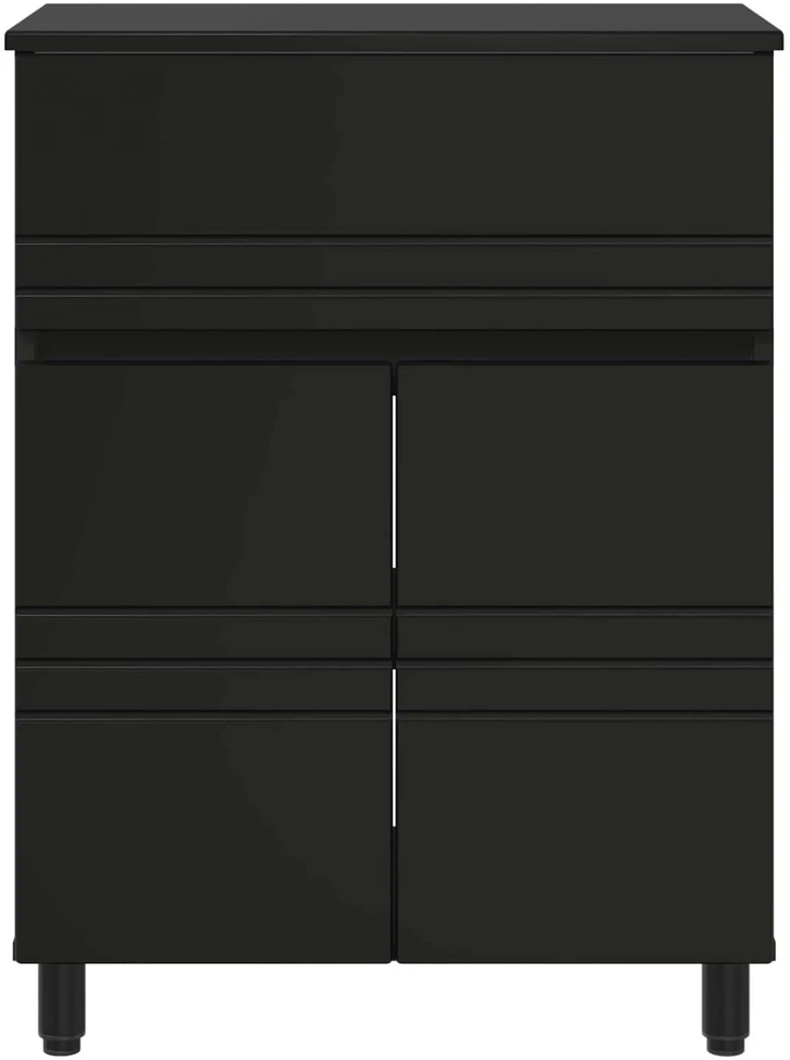 Vonios tualeto komplektas Juoda 60 x 35 x 80 cm