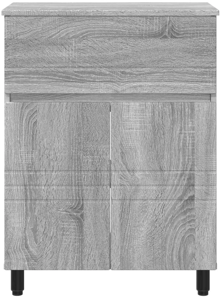 Vonios tualeto komplektas Pilka Sonoma 60 x 35 x 80 cm