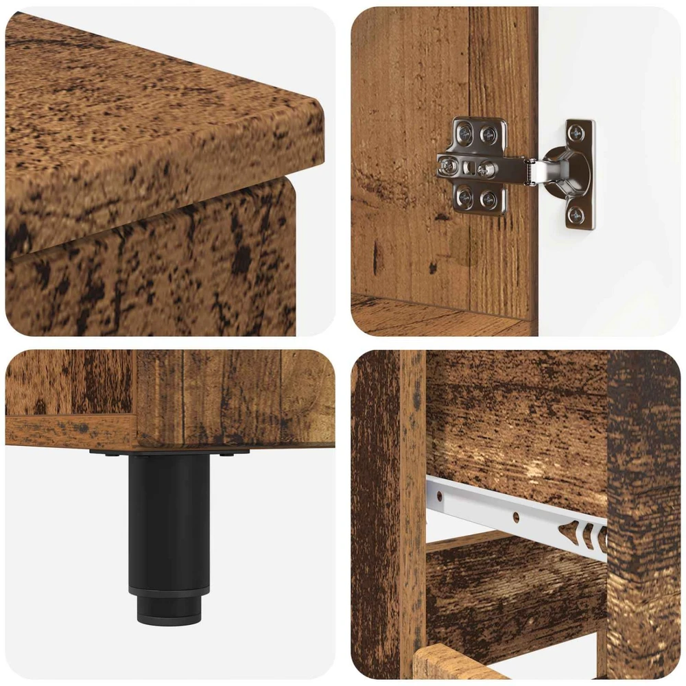 Vonios tualeto komplektas Sendintos medienos 60 x 35 x 80 cm
