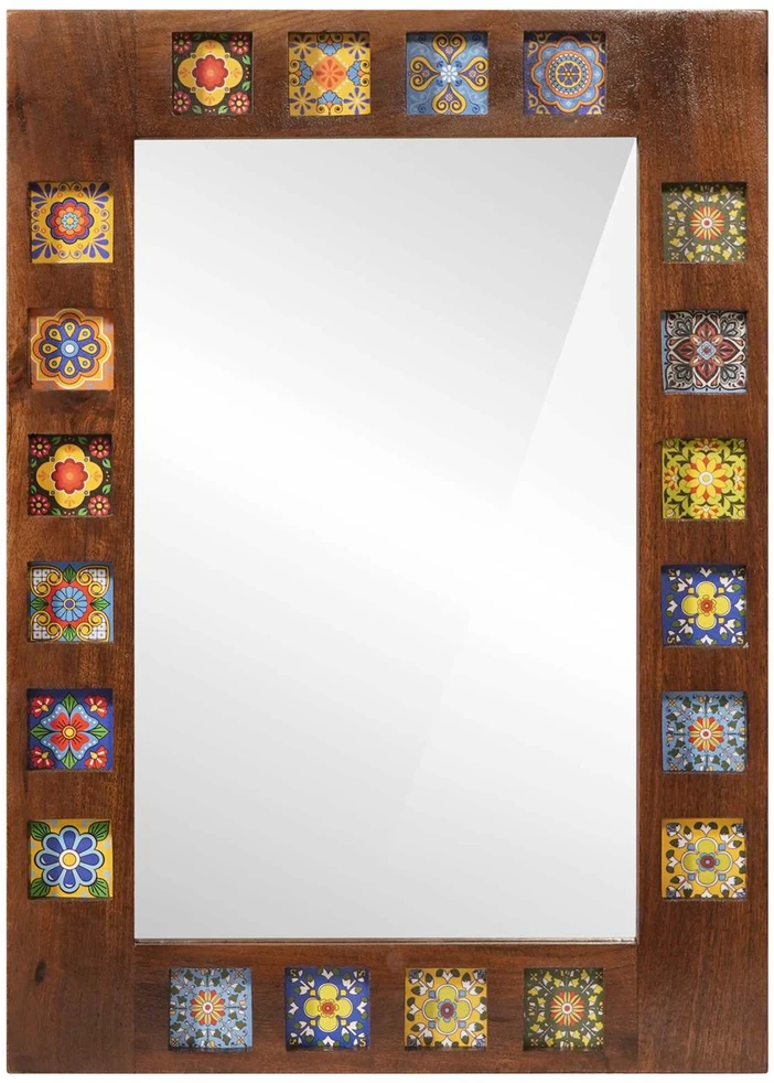 Vonios veidrodis graikinis riešutmedis 50 x 70 x 2,5 cm