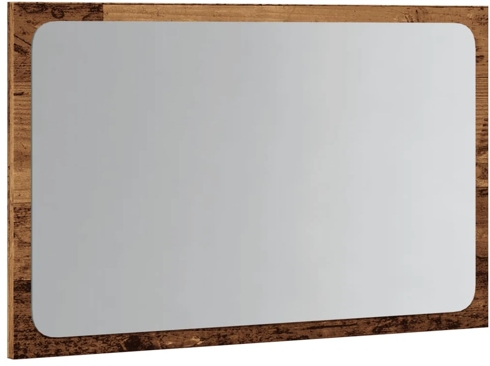 Vonios veidrodis su LED apšvietimu, medienos, 60x8,5x38cm