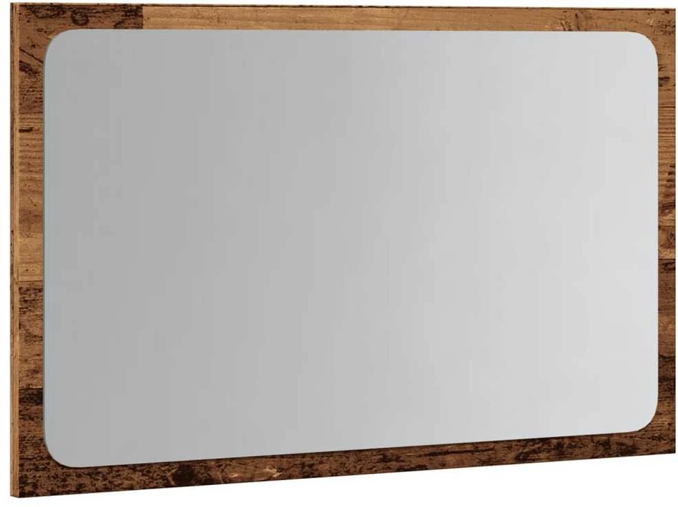 Vonios veidrodis su LED apšvietimu, medienos, 60x8,5x38cm