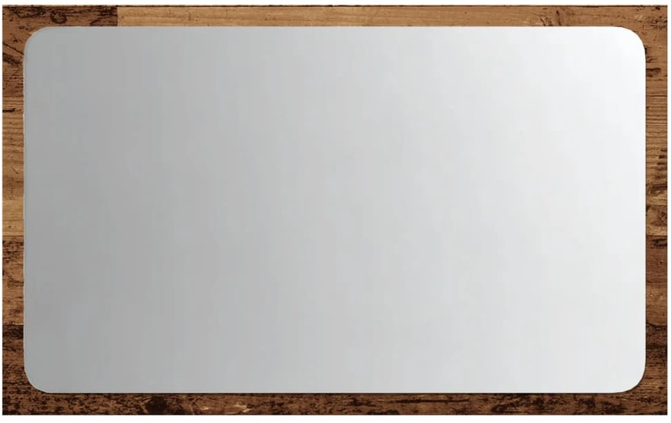 Vonios veidrodis su LED apšvietimu, medienos, 60x8,5x38cm