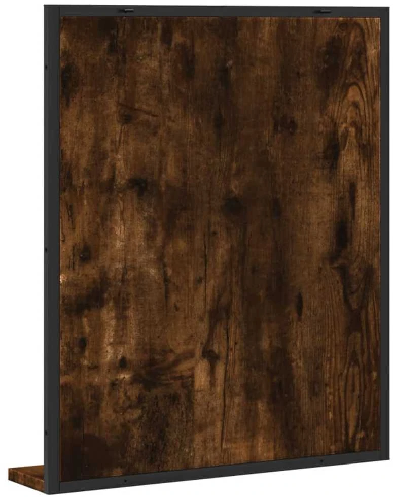 Vonios veidrodis su lentyna, dūminis, 50x12x60cm, mediena