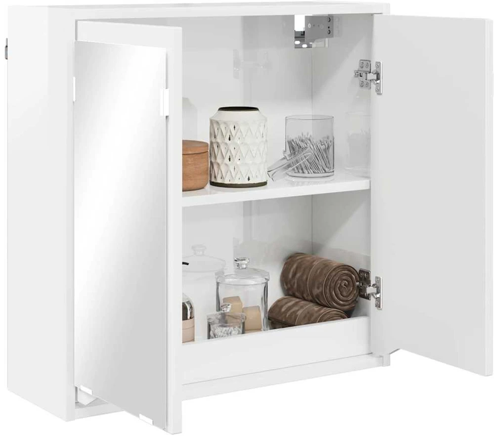 Vonios veidrodžio spinta Aukštai blizganti balta