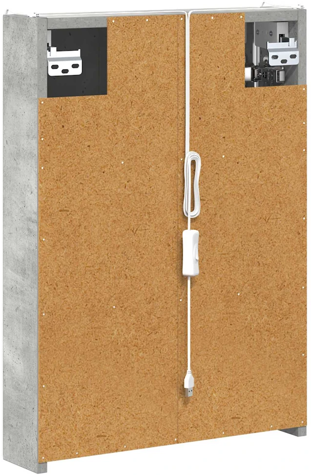Vonios veidrodžio spinta Betono pilka 43 x 11,5 x 60,5 cm