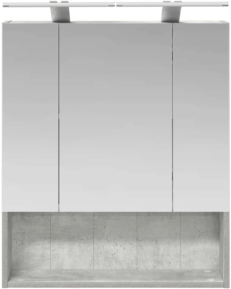 Vonios veidrodžio spinta Betono pilka 60 x 14.5 x 70 cm