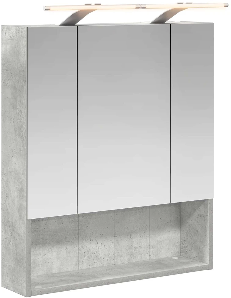 Vonios veidrodžio spinta Betono pilka 60 x 14.5 x 70 cm