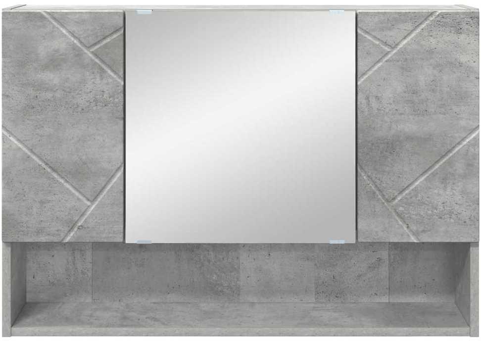 Veidrodžio spinta Betono pilka 80 x 17 x 55 cm Apdirbta mediena
