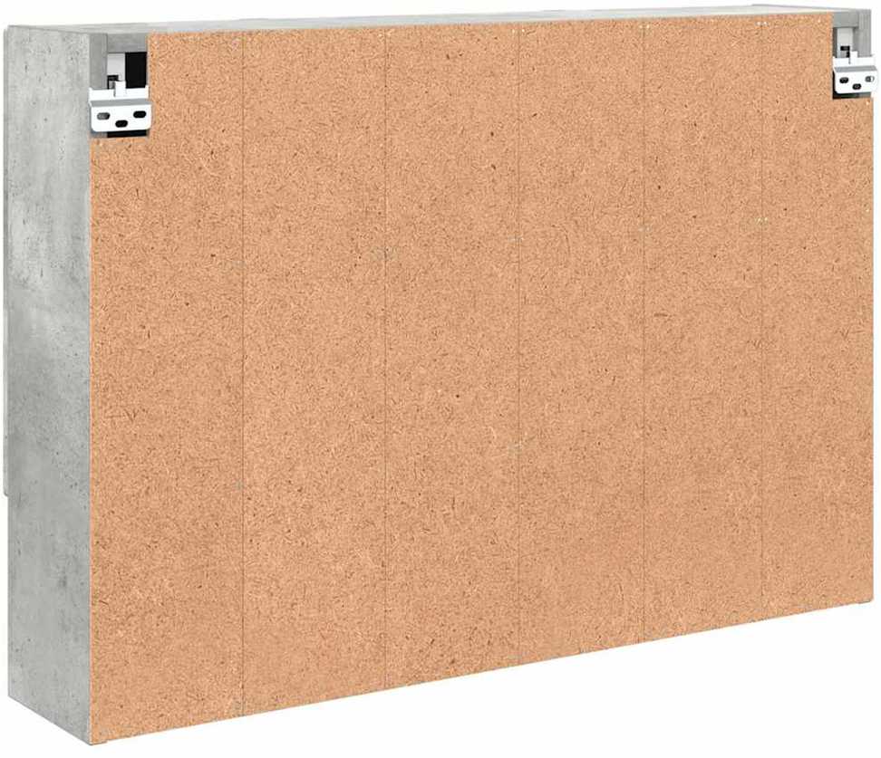 Veidrodžio spinta Betono pilka 80 x 17 x 55 cm Apdirbta mediena