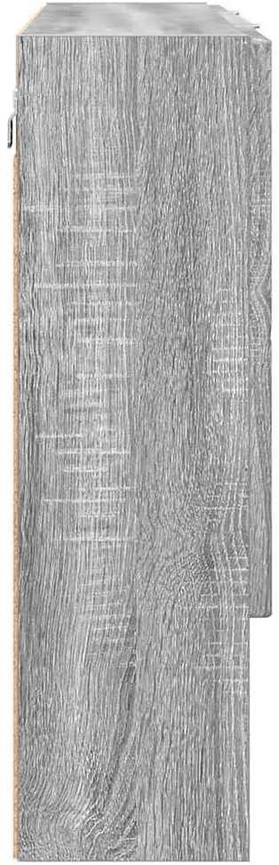 Veidrodžio spinta su saugykla Pilkas Sonoma 80 x 17 x 55 cm