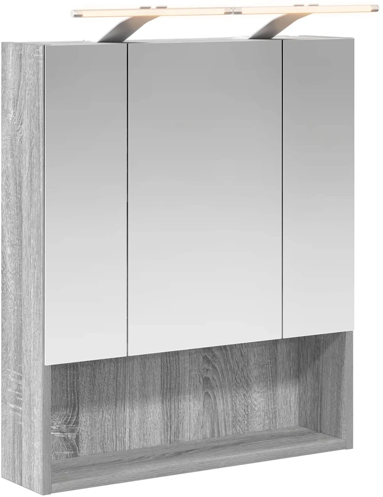 Vonios veidrodžio spinta Pilkas Sonoma 60 x 14.5 x 70 cm