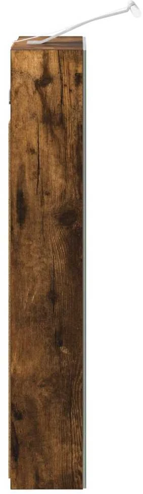 Vonios veidrodžio spinta Rūkyta ąžuolas 40 x 10,5 x 60,5 cm