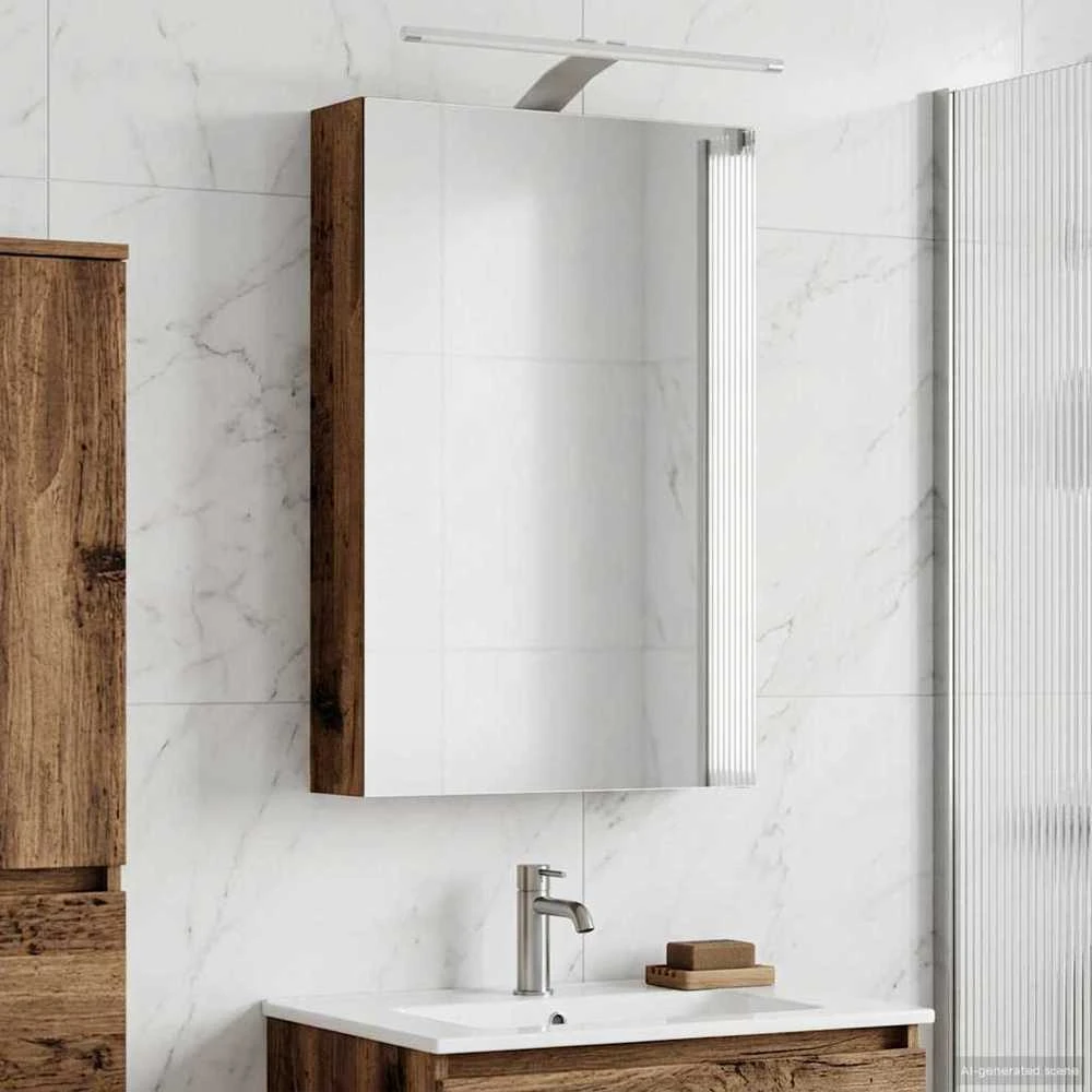 Vonios veidrodžio spinta Senas medis 40 x 10,5 x 60,5 cm