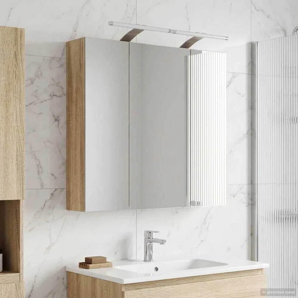 Vonios veidrodžio spinta Sonoma ąžuolas 70 x 14,5 x 70 cm