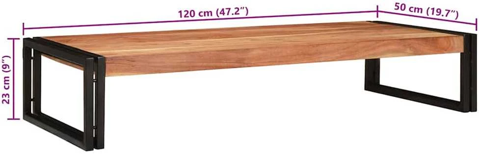 Vonos lentyna Ruda 120 x 50 x 23 cm Kietos akacijos mediena