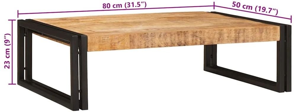 Vonos lentyna Ruda 80 x 50 x 23 cm Kietas šiurkštus mango medis
