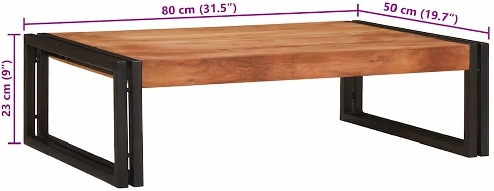 Vonos lentyna Ruda 80 x 50 x 23 cm Kietos akacijos mediena