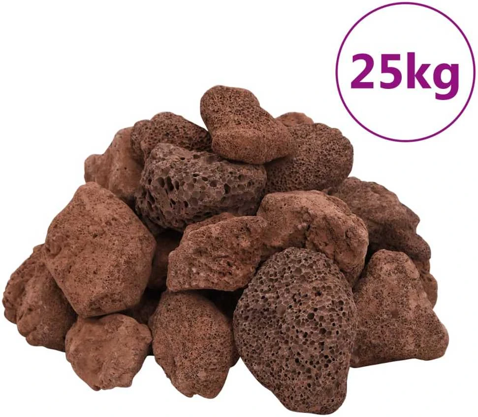 Vulkaninės uolienos, raudonos spalvos, 25kg, 5–8cm