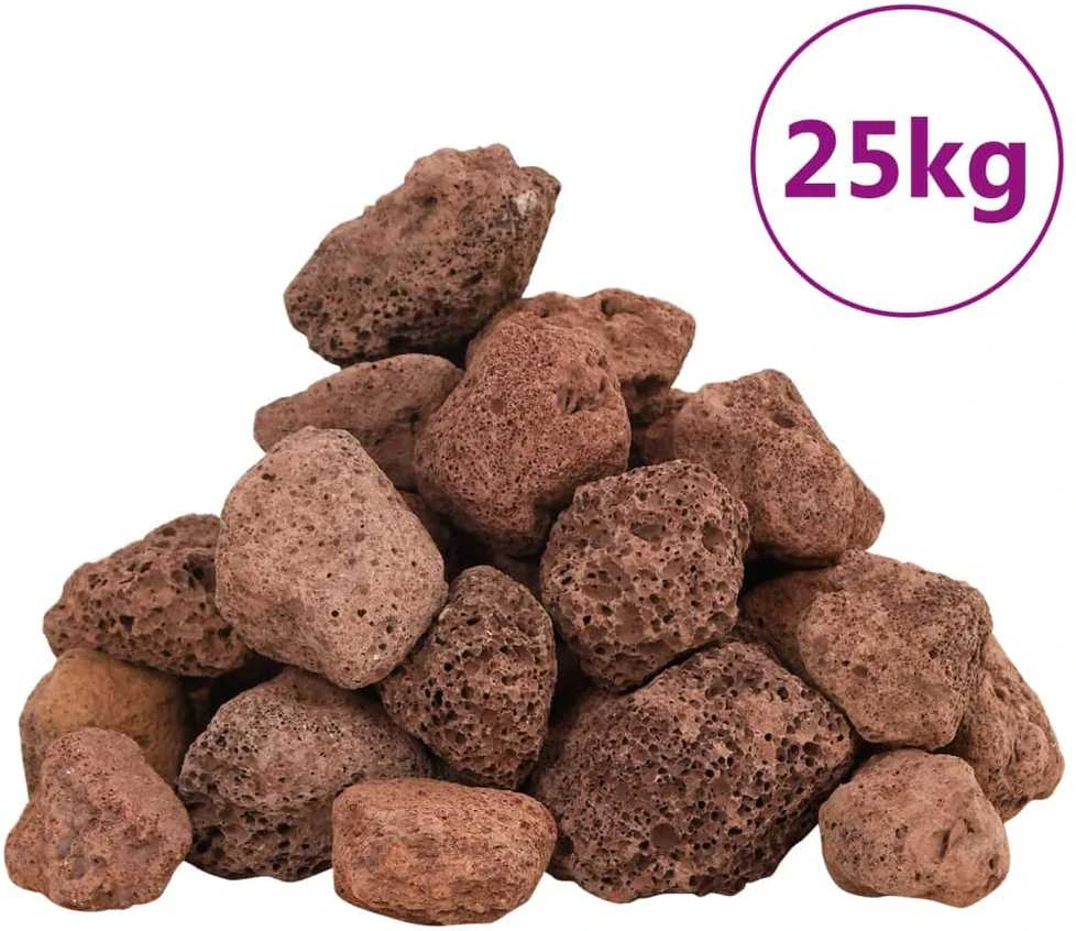 Vulkaninės uolienos, raudonos spalvos, 25kg, 3–5cm