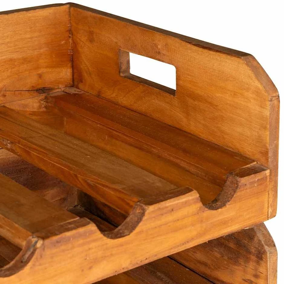 Vyno butelių laikikliai, 4vnt., 16 butelių, raudonmedis