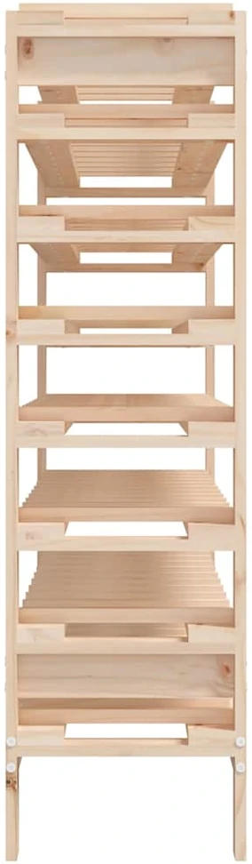 Vyno butelių stovas, 109,5x30x107,5cm, pušies medienos masyvas