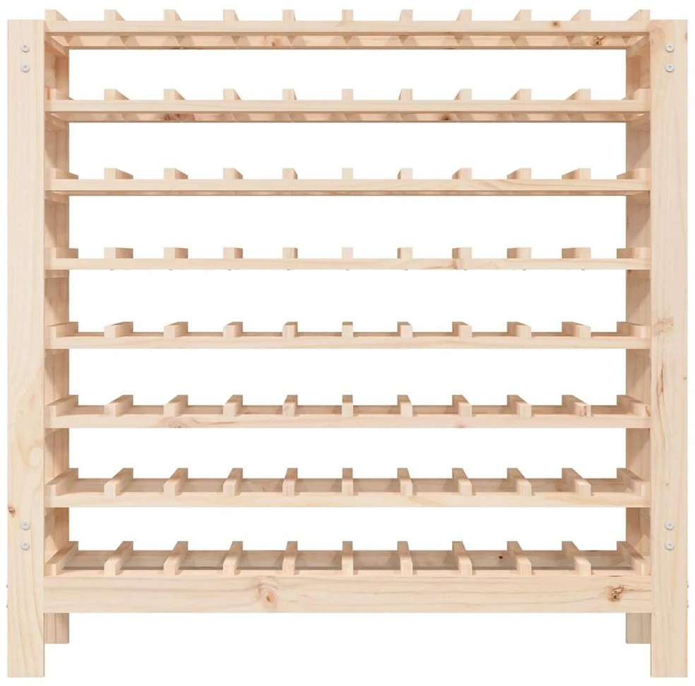 Vyno butelių stovas, 109,5x30x107,5cm, pušies medienos masyvas