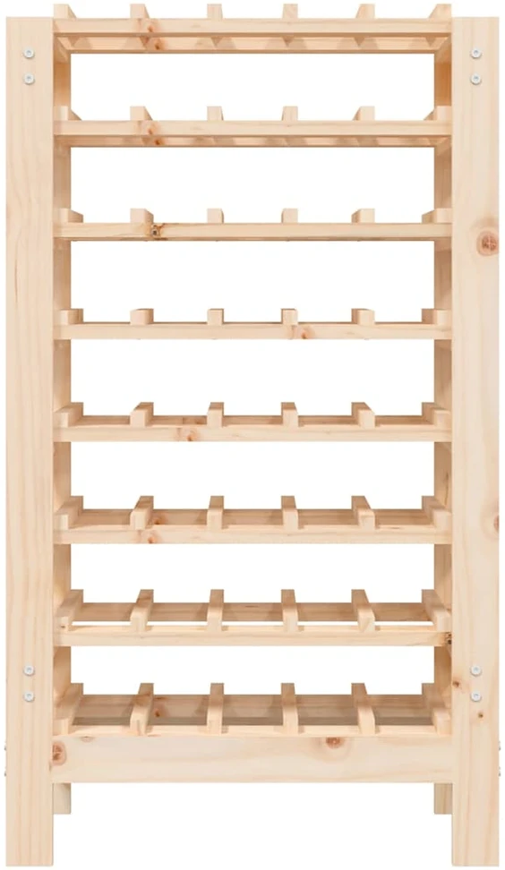 Vyno butelių stovas, 61,5x30x107,5cm, pušies medienos masyvas