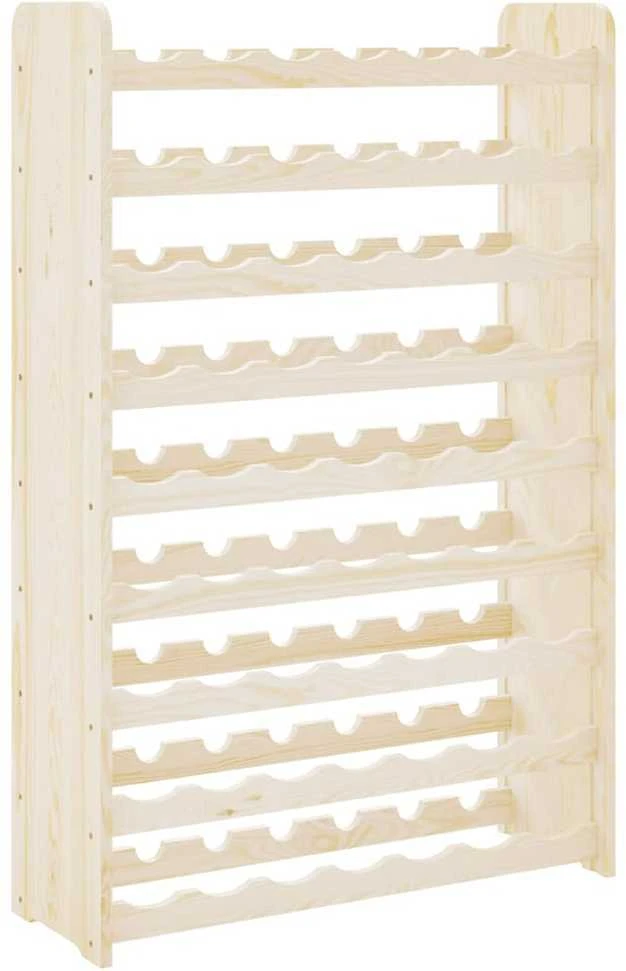 Vyno butelių stovas, 72,5x25x111,5cm, pušies medienos masyvas