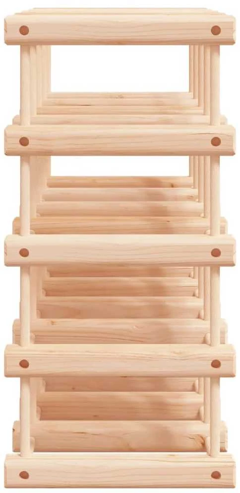Vyno laikiklis 20 butelių, 46,5x23x46,5cm, pušies masyvas
