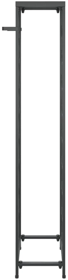 Vyno laikiklis 27 buteliams, juodas, 34x18x100cm, kalta geležis
