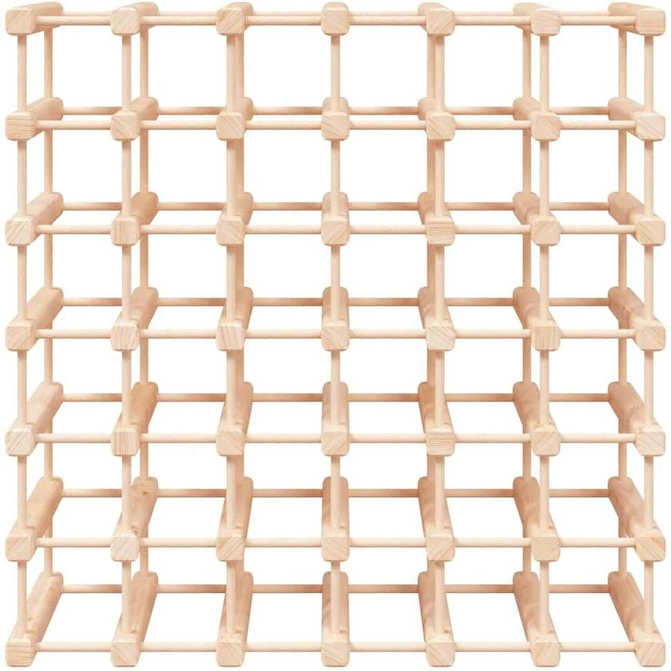 Vyno laikiklis 42 buteliams, 68,5x23x68,5cm, pušies masyvas
