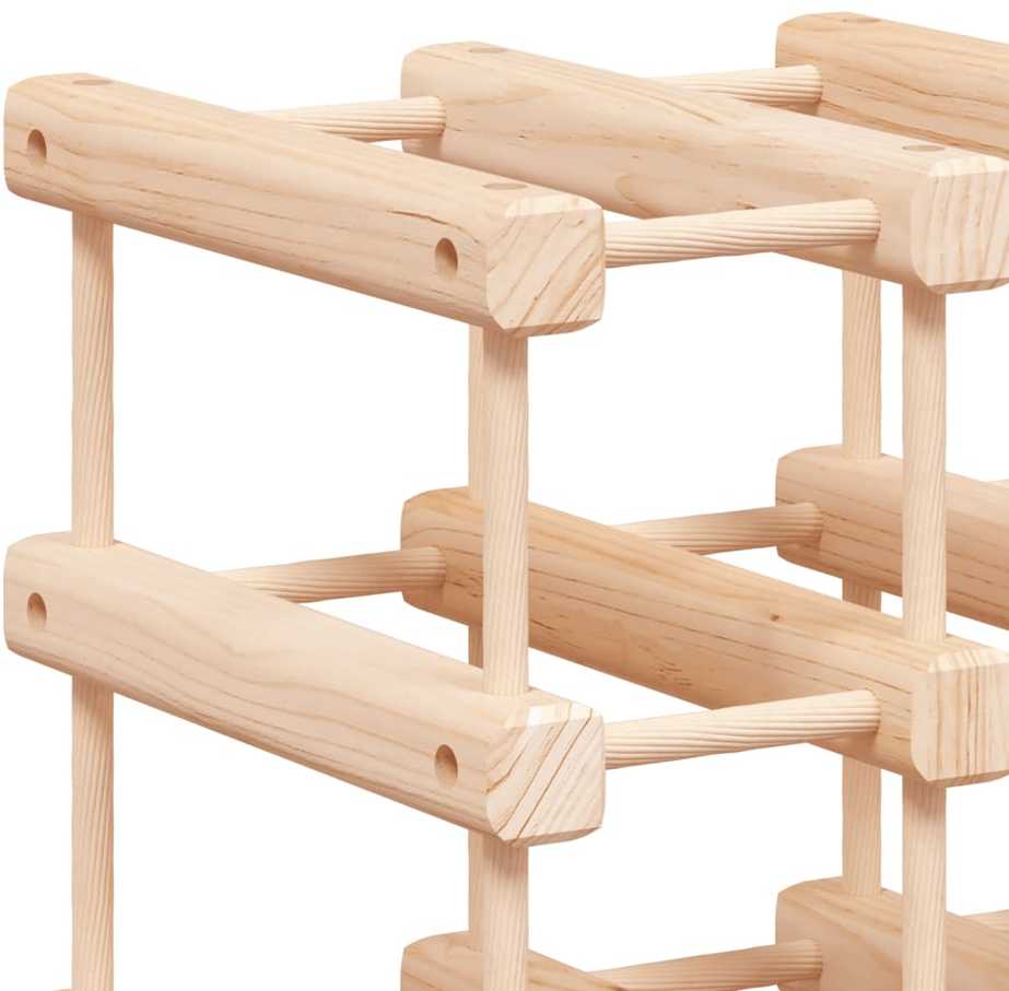 Vyno laikiklis 72 buteliams, 90,5x23x90,5cm, pušies masyvas