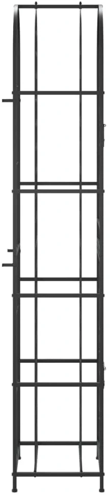Vyno laikiklis 73 buteliams, juodas, 45x36x200cm, kalta geležis